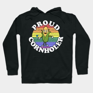 Retro LGBT Proud Cornholer Cornhole Hoodie